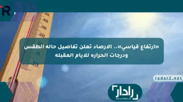 «ارتفاع قياسي».. الأرصاد تعلن تفاصيل حالة الطقس ودرجات الحرارة للأيام المقبلة